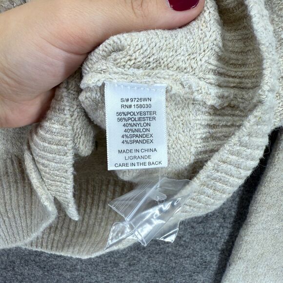 Love Tree Cardigan Women L Large Gray V-Neck Button Up Long Sleeve Knit Casual - Picture 4 of 7